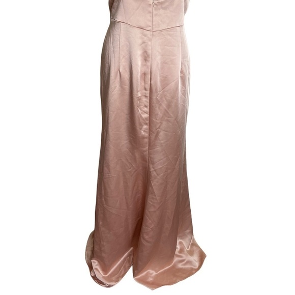 LOVELY Neve Twist Strap Satin Charmeuse Gown Dress - Picture 7 of 10